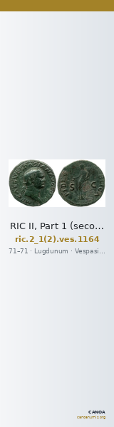 RIC II, Part 1 (second edition) Vespasian 1164 — CANOA