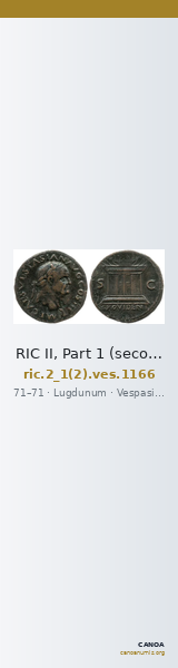 RIC II, Part 1 (second edition) Vespasian 1166 — CANOA
