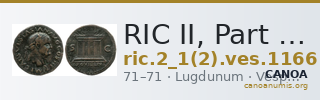 RIC II, Part 1 (second edition) Vespasian 1166 — CANOA