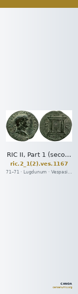 RIC II, Part 1 (second edition) Vespasian 1167 — CANOA