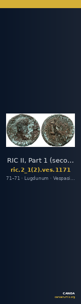 RIC II, Part 1 (second edition) Vespasian 1171 — CANOA