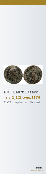 RIC II, Part 1 (second edition) Vespasian 1176 — CANOA