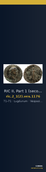 RIC II, Part 1 (second edition) Vespasian 1176 — CANOA