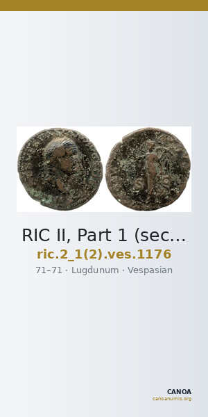 RIC II, Part 1 (second edition) Vespasian 1176 — CANOA