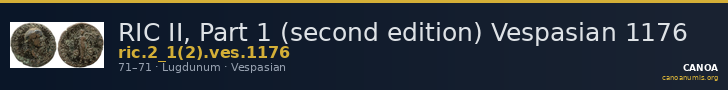 RIC II, Part 1 (second edition) Vespasian 1176 — CANOA