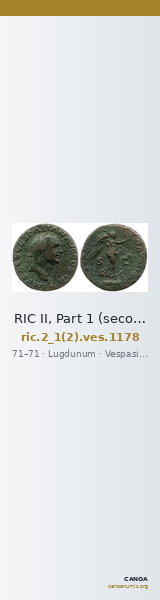 RIC II, Part 1 (second edition) Vespasian 1178 — CANOA