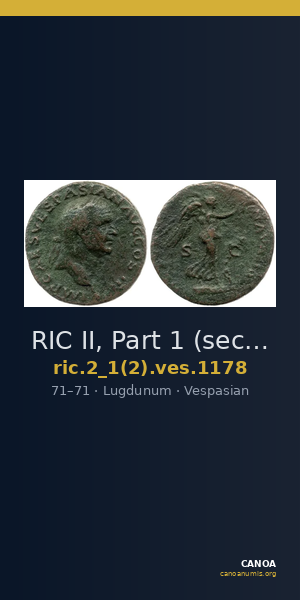 RIC II, Part 1 (second edition) Vespasian 1178 — CANOA