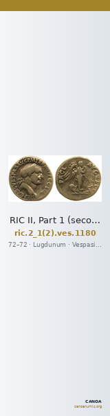 RIC II, Part 1 (second edition) Vespasian 1180 — CANOA
