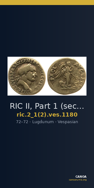 RIC II, Part 1 (second edition) Vespasian 1180 — CANOA