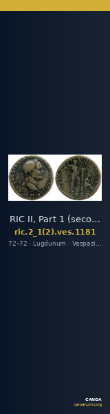 RIC II, Part 1 (second edition) Vespasian 1181 — CANOA