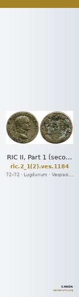 RIC II, Part 1 (second edition) Vespasian 1184 — CANOA
