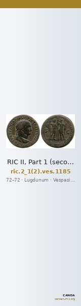 RIC II, Part 1 (second edition) Vespasian 1185 — CANOA