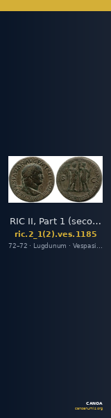 RIC II, Part 1 (second edition) Vespasian 1185 — CANOA