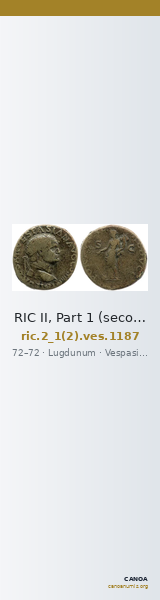 RIC II, Part 1 (second edition) Vespasian 1187 — CANOA