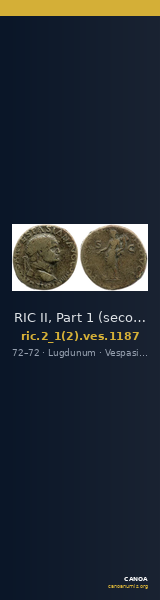 RIC II, Part 1 (second edition) Vespasian 1187 — CANOA