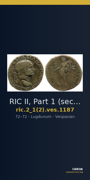 RIC II, Part 1 (second edition) Vespasian 1187 — CANOA