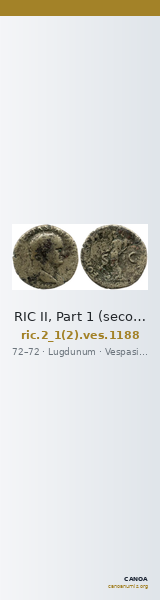 RIC II, Part 1 (second edition) Vespasian 1188 — CANOA