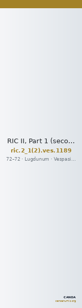 RIC II, Part 1 (second edition) Vespasian 1189 — CANOA