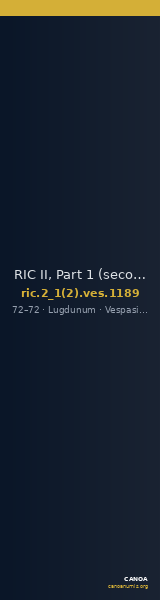 RIC II, Part 1 (second edition) Vespasian 1189 — CANOA