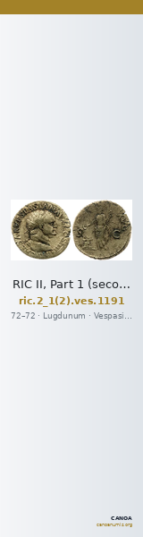 RIC II, Part 1 (second edition) Vespasian 1191 — CANOA