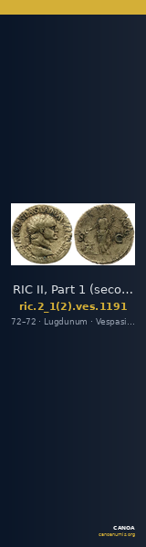 RIC II, Part 1 (second edition) Vespasian 1191 — CANOA