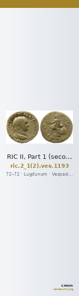 RIC II, Part 1 (second edition) Vespasian 1193 — CANOA