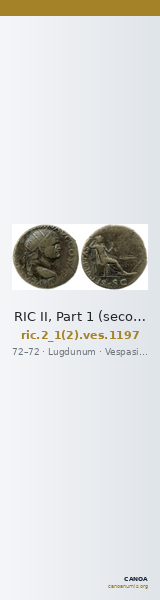 RIC II, Part 1 (second edition) Vespasian 1197 — CANOA