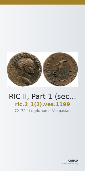 RIC II, Part 1 (second edition) Vespasian 1199 — CANOA