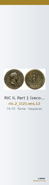 RIC II, Part 1 (second edition) Vespasian 12 — CANOA