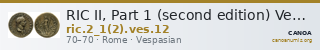 RIC II, Part 1 (second edition) Vespasian 12 — CANOA