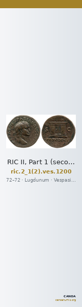 RIC II, Part 1 (second edition) Vespasian 1200 — CANOA