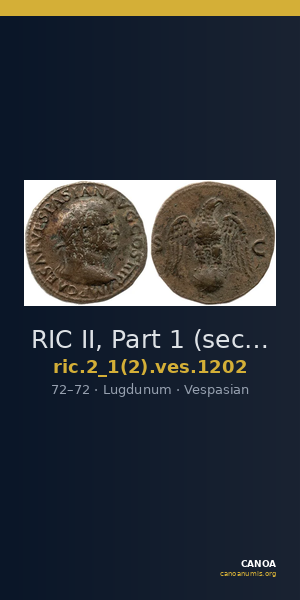 RIC II, Part 1 (second edition) Vespasian 1202 — CANOA