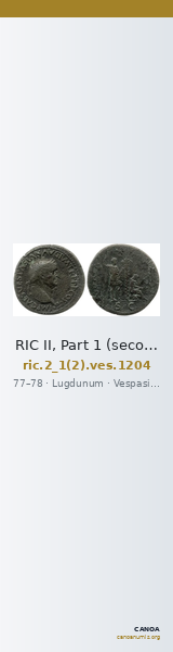 RIC II, Part 1 (second edition) Vespasian 1204 — CANOA