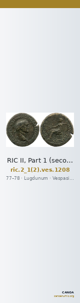 RIC II, Part 1 (second edition) Vespasian 1208 — CANOA