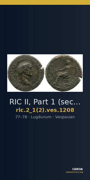 RIC II, Part 1 (second edition) Vespasian 1208 — CANOA