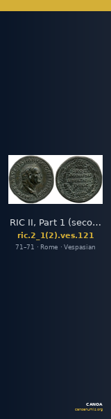 RIC II, Part 1 (second edition) Vespasian 121 — CANOA