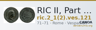 RIC II, Part 1 (second edition) Vespasian 121 — CANOA