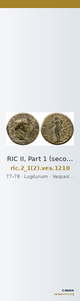 RIC II, Part 1 (second edition) Vespasian 1210 — CANOA