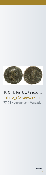 RIC II, Part 1 (second edition) Vespasian 1211 — CANOA