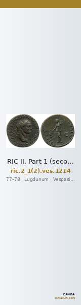 RIC II, Part 1 (second edition) Vespasian 1214 — CANOA