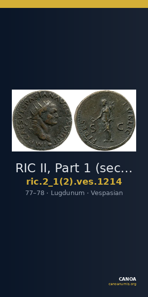 RIC II, Part 1 (second edition) Vespasian 1214 — CANOA