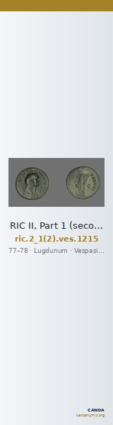 RIC II, Part 1 (second edition) Vespasian 1215 — CANOA