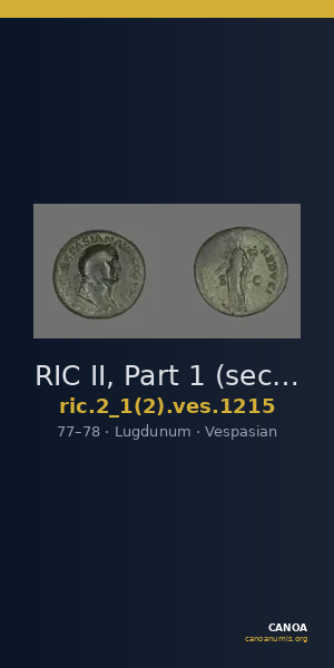 RIC II, Part 1 (second edition) Vespasian 1215 — CANOA