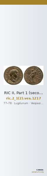 RIC II, Part 1 (second edition) Vespasian 1217 — CANOA