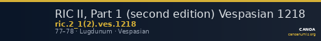 RIC II, Part 1 (second edition) Vespasian 1218 — CANOA