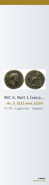 RIC II, Part 1 (second edition) Vespasian 1220 — CANOA