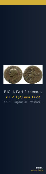 RIC II, Part 1 (second edition) Vespasian 1222 — CANOA
