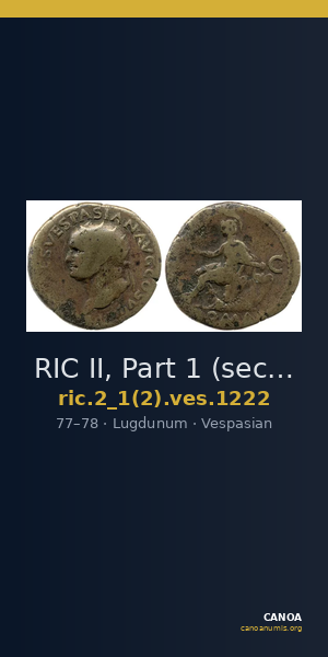 RIC II, Part 1 (second edition) Vespasian 1222 — CANOA