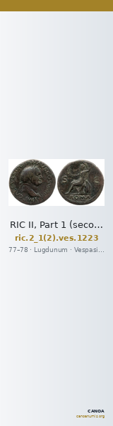 RIC II, Part 1 (second edition) Vespasian 1223 — CANOA
