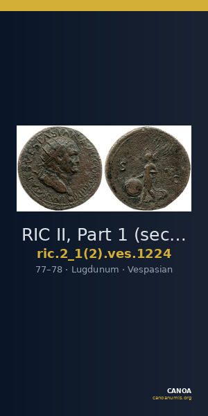 RIC II, Part 1 (second edition) Vespasian 1224 — CANOA